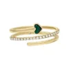 Bague Sutton Modern Meadows en malachite reconstituée avec cœur pré-empilé