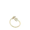 Bague Toi et Moi Sutton Radiant Love en acier inoxydable doré et nacre Bague Toi et Moi Sutton Radiant Love en acier inoxydable doré et nacre