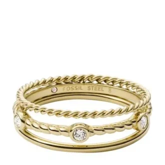 Bague Val Vintage Heritage en acier inoxydable doré