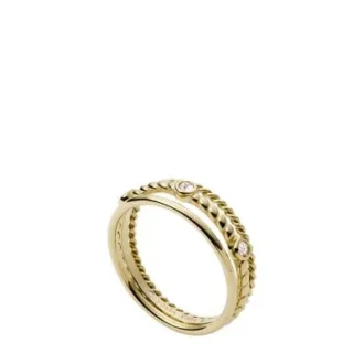 Bague Val Vintage Heritage en acier inoxydable doré