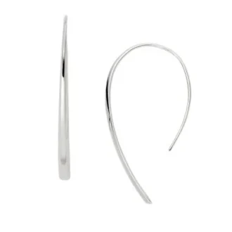 Boucles d&rsquo;oreilles créoles Ellis en acier inoxydable