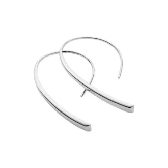 Boucles d&rsquo;oreilles créoles Ellis en acier inoxydable