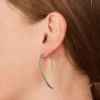 Boucles d&rsquo;oreilles créoles Ellis en acier inoxydable