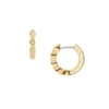 Boucles d&rsquo;oreilles créoles Ellis Pavé Glitz en acier inoxydable doré