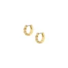 Boucles d&rsquo;oreilles créoles Ellis Pavé Glitz en acier inoxydable doré