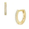 Boucles d&rsquo;oreilles créoles Ellis Pavé Glitz en argent sterling doré