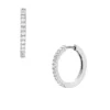 Boucles d&rsquo;oreilles créoles Ellis Pavé Glitz en laiton argenté
