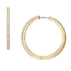 Boucles d&rsquo;oreilles créoles Ellis Pavé Glitz en laiton doré
