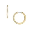 Boucles d&rsquo;oreilles créoles Ellis Pavé Glitz en laiton doré