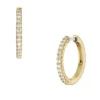 Boucles d&rsquo;oreilles créoles Ellis Pavé Glitz en laiton doré