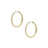 Boucles d&rsquo;oreilles créoles Ellis Pavé Glitz en laiton doré