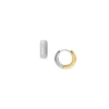 Boucles d&rsquo;oreilles créoles en acier inoxydable bicolore Ellis Domed Collection