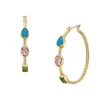 Boucles d&rsquo;oreilles créoles en acier inoxydable doré de la collection Good Luck