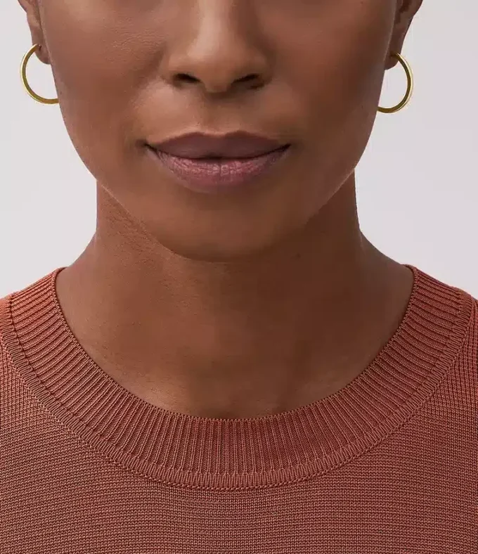 Boucles d&rsquo;oreilles créoles en acier inoxydable doré Ellis Essentials