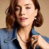 Boucles d’oreilles créoles en acier inoxydable doré Heritage Pearl D-Link Boucles d’oreilles créoles en acier inoxydable doré Heritage Pearl D-Link