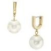 Boucles d’oreilles créoles en acier inoxydable doré Heritage Pearl D-Link Boucles d’oreilles créoles en acier inoxydable doré Heritage Pearl D-Link