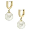 Boucles d’oreilles créoles en acier inoxydable doré Heritage Pearl D-Link Boucles d’oreilles créoles en acier inoxydable doré Heritage Pearl D-Link
