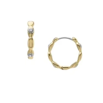 Boucles d&rsquo;oreilles créoles en acier inoxydable doré Sutton Evil Eye