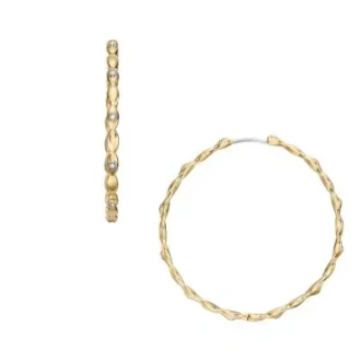 Boucles d&rsquo;oreilles créoles en acier inoxydable doré Sutton Evil Eye