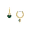 Boucles d’oreilles créoles Sutton Modern Meadows en malachite reconstituée Boucles d’oreilles créoles Sutton Modern Meadows en malachite reconstituée