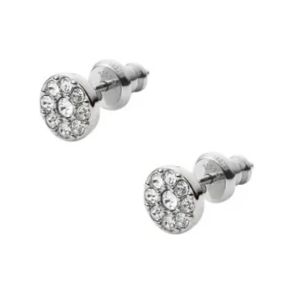Boucles d&rsquo;oreilles Ellis Disc en acier inoxydable argenté