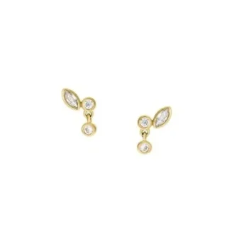 Boucles d&rsquo;oreilles Ellis Toi Et Moi en laiton doré