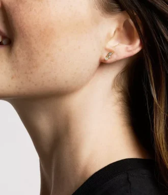 Boucles d&rsquo;oreilles Ellis Toi Et Moi en laiton doré