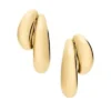 Boucles d’oreilles imposantes en acier inoxydable doré de la collection Domed Boucles d’oreilles imposantes en acier inoxydable doré de la collection Domed