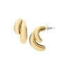Boucles d’oreilles imposantes en acier inoxydable doré de la collection Domed Boucles d’oreilles imposantes en acier inoxydable doré de la collection Domed