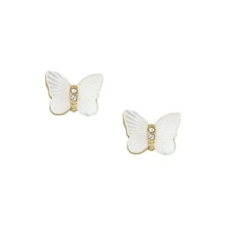 Boucles d&rsquo;oreilles papillon Sutton Radiant Wings en nacre blanche