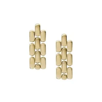 Boucles d&rsquo;oreilles pendantes Arden Watch Links en acier inoxydable doré
