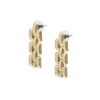 Boucles d’oreilles pendantes Arden Watch Links en acier inoxydable doré Boucles d’oreilles pendantes Arden Watch Links en acier inoxydable doré