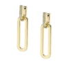 Boucles d’oreilles pendantes Heritage D-Link Glitz en acier inoxydable doré Boucles d’oreilles pendantes Heritage D-Link Glitz en acier inoxydable doré