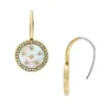 Boucles d’oreilles pendantes Merrit Classic en acier inoxydable doré et nacre Boucles d’oreilles pendantes Merrit Classic en acier inoxydable doré et nacre