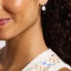 Boucles d’oreilles pendantes Merrit Timeless en acier inoxydable argenté et nacre Boucles d’oreilles pendantes Merrit Timeless en acier inoxydable argenté et nacre