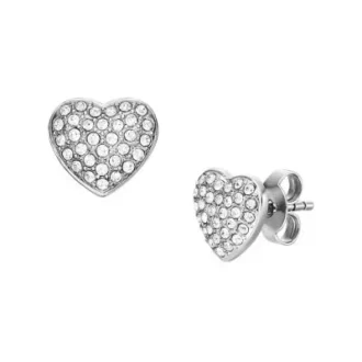 Boucles d&rsquo;oreilles Sutton Glitz Heart en acier inoxydable