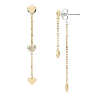 Boucles d&rsquo;oreilles Sutton Heartbeat en laiton doré