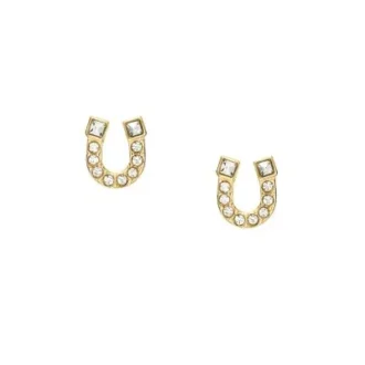 Boucles d&rsquo;oreilles Sutton Horseshoe en acier inoxydable doré