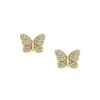 Boucles d’oreilles Sutton Pavé Butterfly en acier inoxydable doré Boucles d’oreilles Sutton Pavé Butterfly en acier inoxydable doré