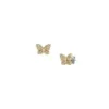 Boucles d’oreilles Sutton Pavé Butterfly en acier inoxydable doré Boucles d’oreilles Sutton Pavé Butterfly en acier inoxydable doré