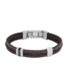 Bracelet à bracelet en cuir marron Townsman Leather Essentials