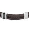 Bracelet à bracelet en cuir marron Townsman Leather Essentials