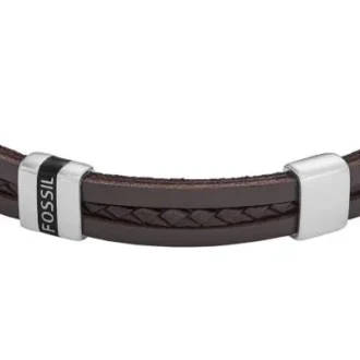 Bracelet à bracelet en cuir marron Townsman Leather Essentials