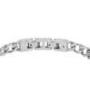 Bracelet à chaîne en acier inoxydable avec texture moletée