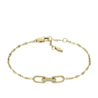 Bracelet chaîne en acier inoxydable doré Heritage D-Link