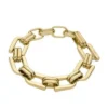 Bracelet chaîne en acier inoxydable doré Heritage D-Link Bracelet chaîne en acier inoxydable doré Heritage D-Link