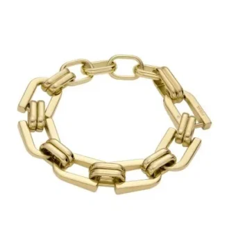 Bracelet chaîne en acier inoxydable doré Heritage D-Link