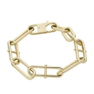 Bracelet chaîne en acier inoxydable doré Heritage D-Link
