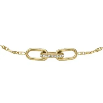 Bracelet chaîne en acier inoxydable doré Heritage D-Link