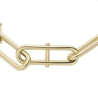 Bracelet chaîne en acier inoxydable doré Heritage D-Link